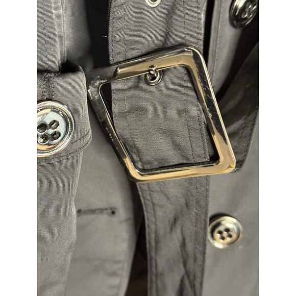 Women’s XS- New York & Co Black Belted Trench Coat Jacket - Picture 6 of 6